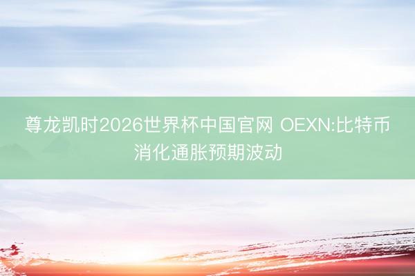 尊龙凯时2026世界杯中国官网 OEXN:比特币消化通胀预期波动